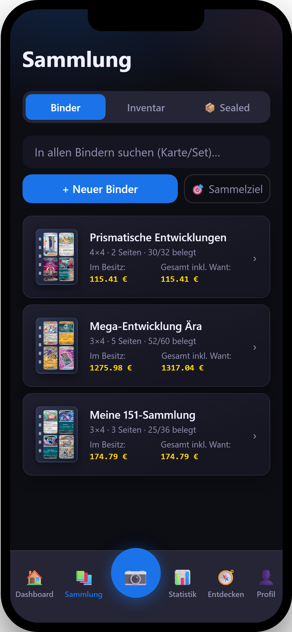 Binder-Übersicht